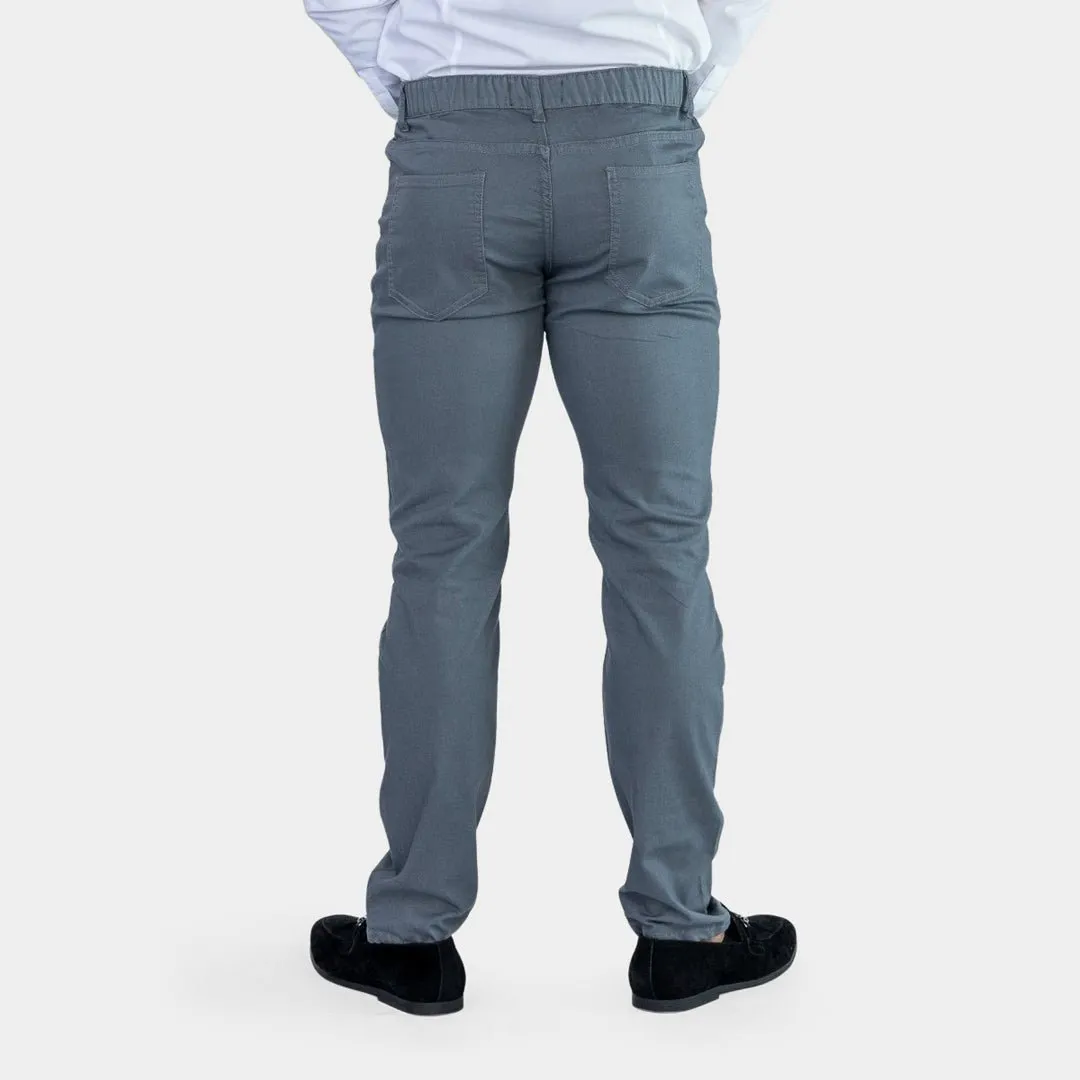 Ultra Stretch Chino Pants - Slim Fit - Pewter Grey