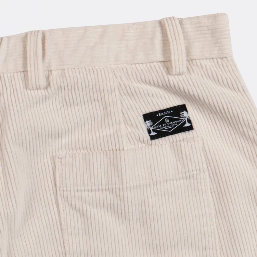 Velvet Fatigue Pants (Beige)