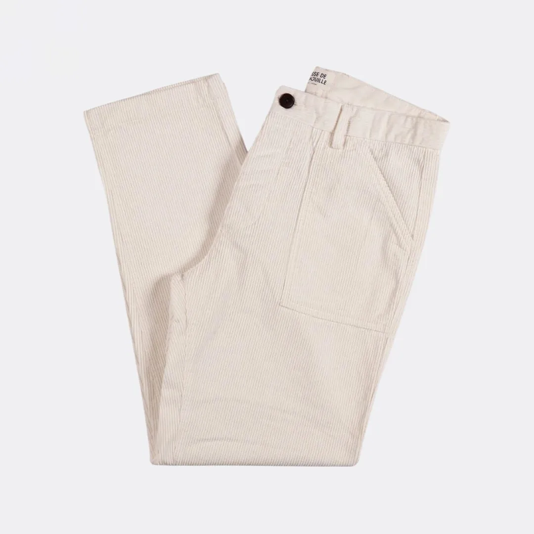 Velvet Fatigue Pants (Beige)