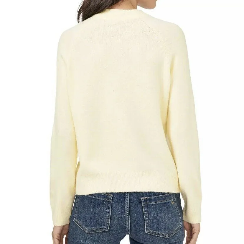 Vince Camuto Women's Yellow Long Sleeve Lightweight Mock Neck Sweater