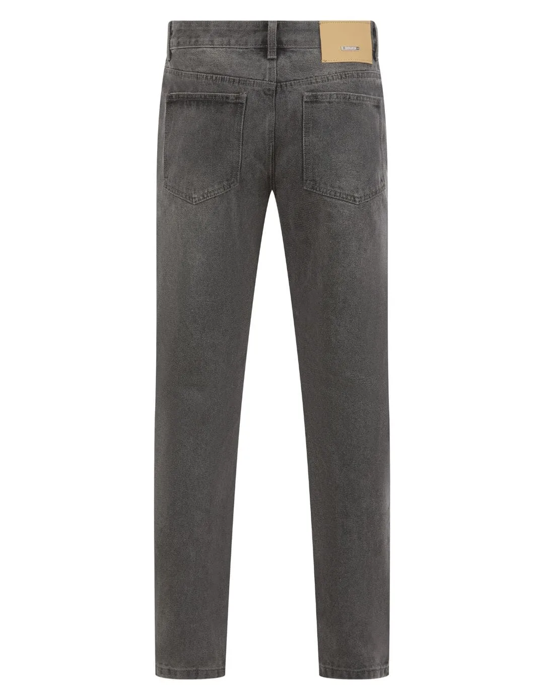 Washed Grey Straight Leg Jeans