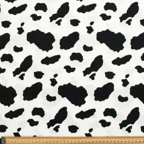 White & Black Cow Cotton Print