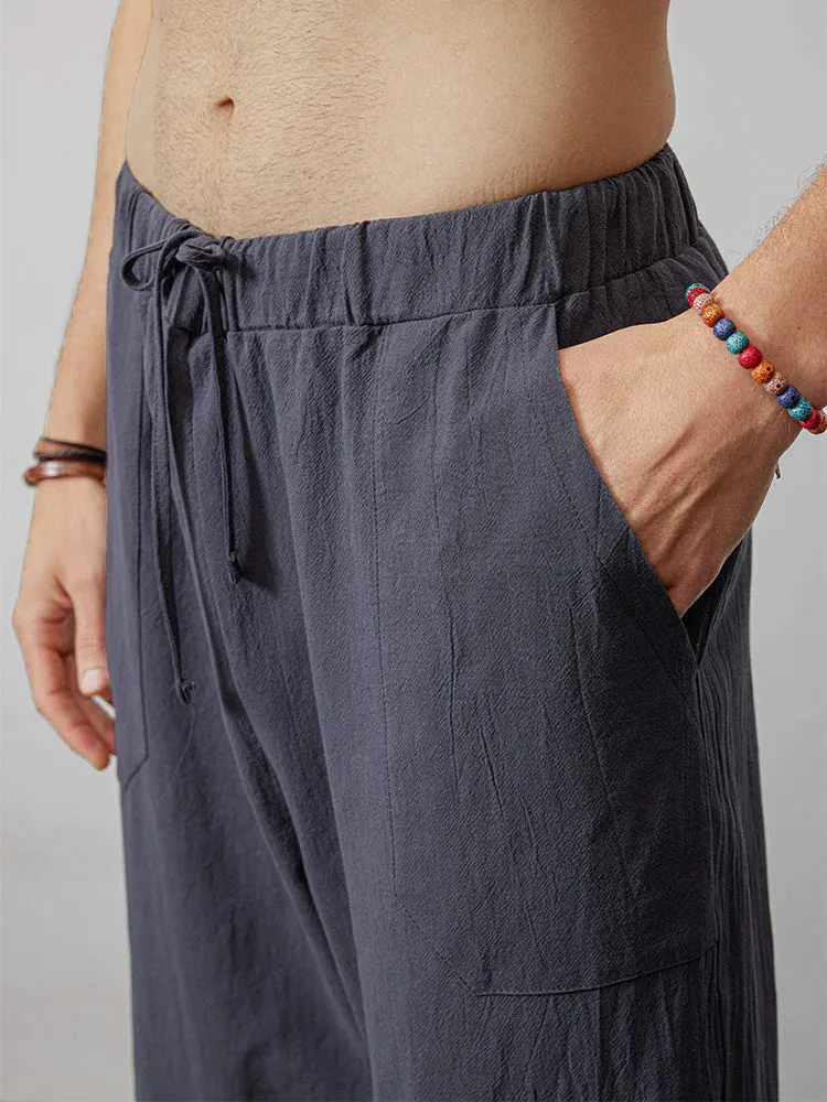 wide-legged linen style comfortable pants