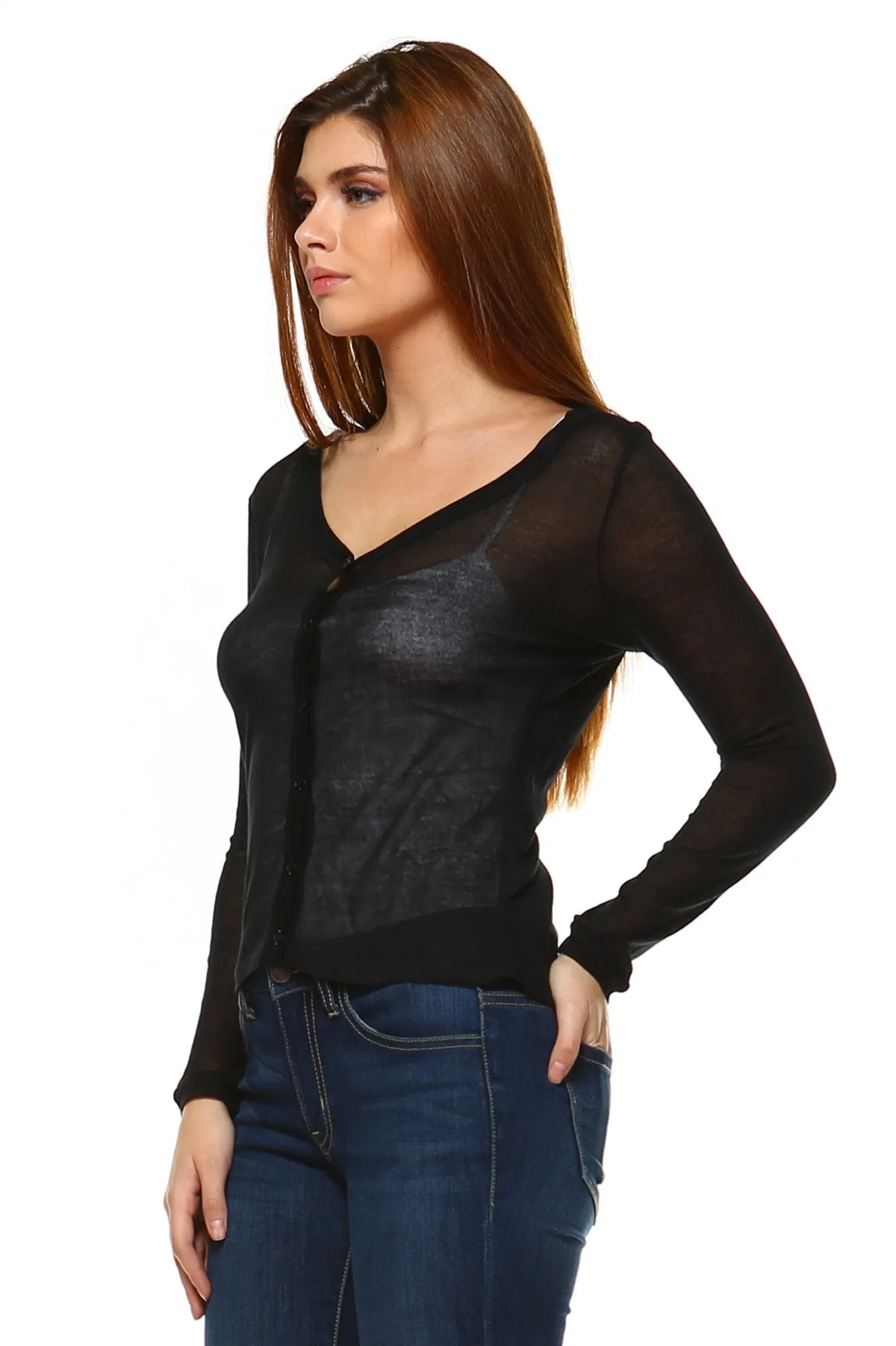 Women's Lightweight Sheer Cardigan