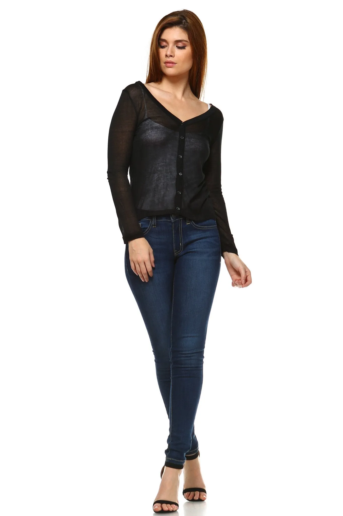 Women's Lightweight Sheer Cardigan