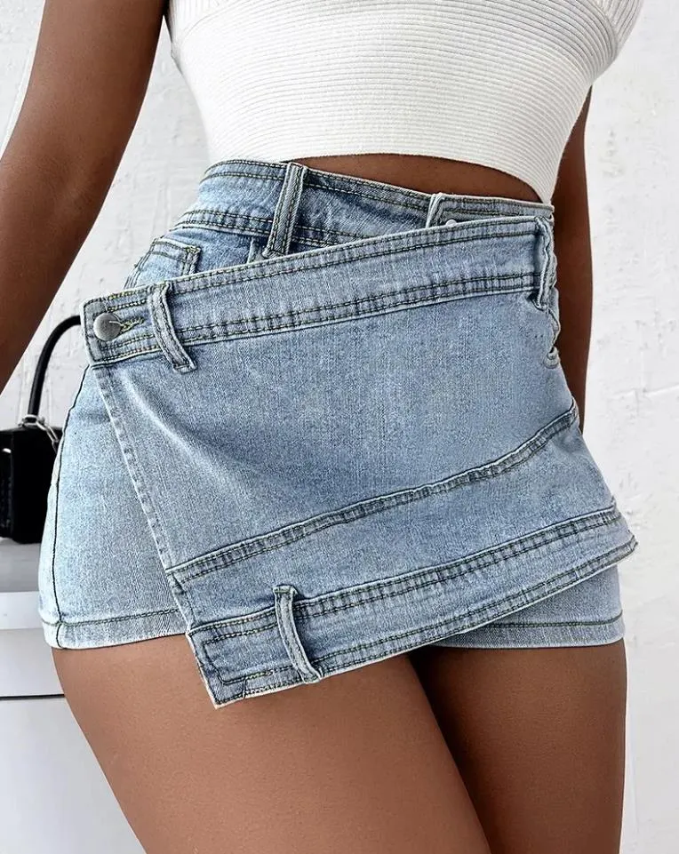 Y 2K Denim Casual  Mini Skirt