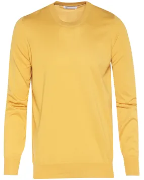 Yellow Lightweight Cotton Crewneck Sweater