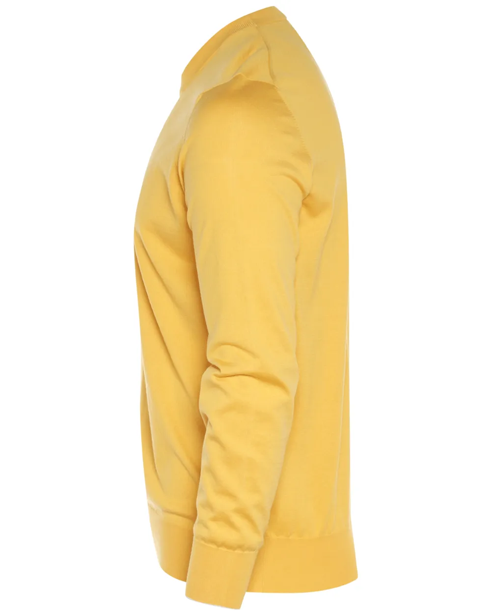 Yellow Lightweight Cotton Crewneck Sweater